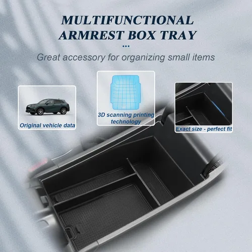 Vista 2 de BIBIB para 2023 Honda HRV Accesorios Organizador de consola central para 2023 2024 Honda HR-V Bandeja de consola 2023 HR-V Caja de reposabrazos