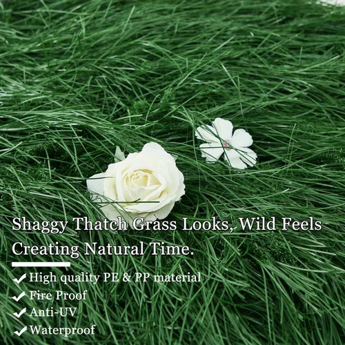 Vista 8 de XLX TURF Manteles Individuales Cuadrados Verdes de Césped Artificial para Centro de Mesa de Fiesta con Tema de Golf, Decoración de Primavera