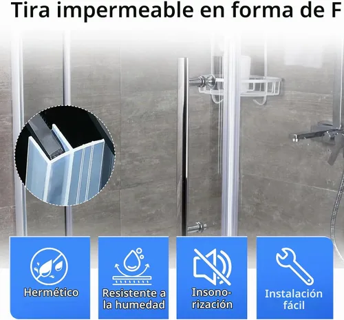 Vista 3 de Shower Door Side Seal Strip, 39" F-Type, for 1/4" Glass