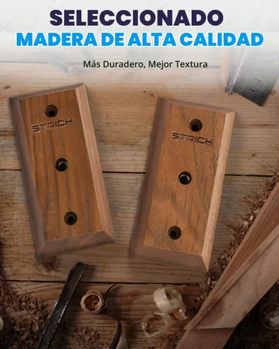 Vista 8 de STRICH Gravity - Soporte de pared para guitarra, bloqueo automático, ajuste multiángulo, base de nogal, almohadillas antideslizantes de goma