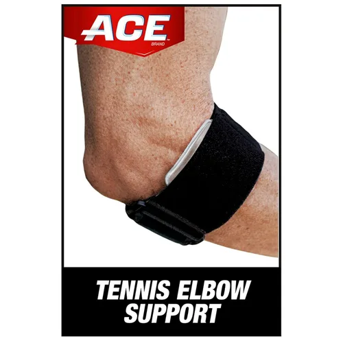 Vista 2 de ACE Brand - Soporte para codo de tenis, ajustable, negro, 1 paquete (paquete de 2)
