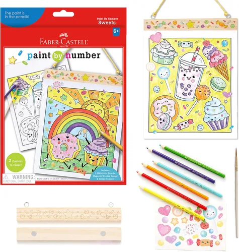 Vista 8 de Faber-Castell Pintar por números Fairy Friends Pets - Juguetes de hadas de acuarela para niños (mayores de 6 años)