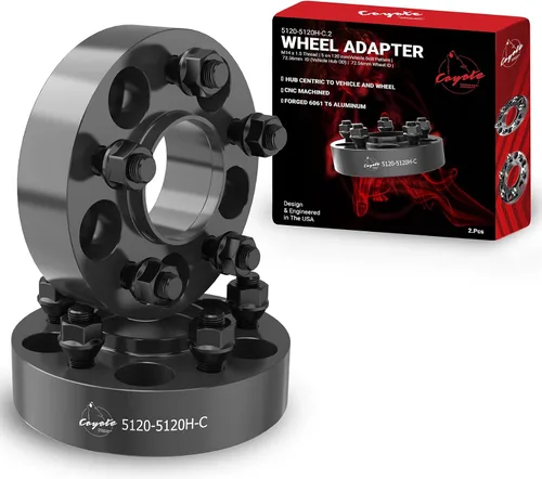 Vista 9 de Wheel Accessories Parts 2 espaciadores de rueda centrados en buje 5 en 4.724 in 0.197x4.724 in 0.787 in grueso 2.857 in Hub M14x1.5 14x1.5 rosca