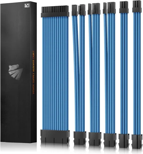 Vista 11 de ASIAHORSE Cables de alimentación de extensión de cable PSU 16AWG, cable de extensión de manga modificada para requisitos particulares de la fuente