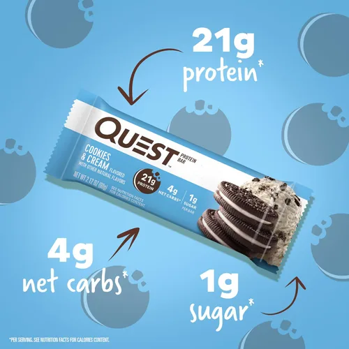 Vista 3 de Quest Nutrition Favorites Bundle, masa de galletas con chispas de chocolate y galletas y barras de proteína en crema
