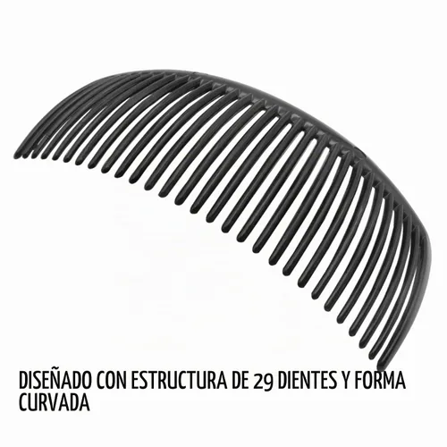 Vista 3 de SourceTon - Paquete de 6 peines franceses, peines laterales de plástico con 29 dientes, peines de clip para el cabello para accesorios de cabello