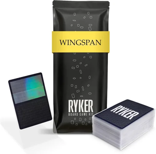 Vista 8 de Ryker Fundas protectoras de cartas compatibles con Wingspan (más 3 expansiones), fundas protectoras de cartas sin PVC y ácidos, color transparente