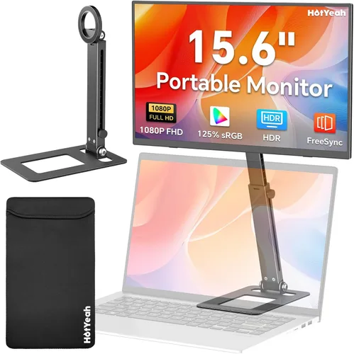 Vista 10 de 15.6" 1080P Wireless Travel Portable Monitor with Foldable Magnetic Stand
