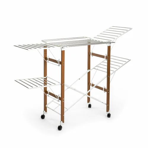 Vista 10 de Tendedero Plegable Vertical con Ruedas Dreeyl InnovaGoods 38 Barras