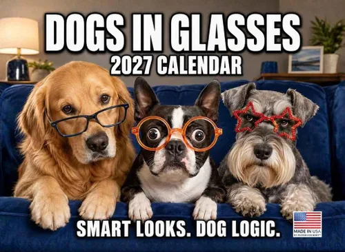 Vista 97 de Calendario mensual de pared Airedale Terrier Dog 2027