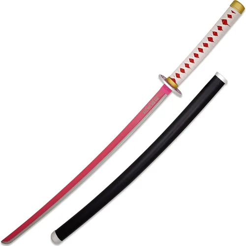 Vista 2 de Espada de anime Demon Slayer de metal real, espada Tsuyuri Kanao de acero inoxidable