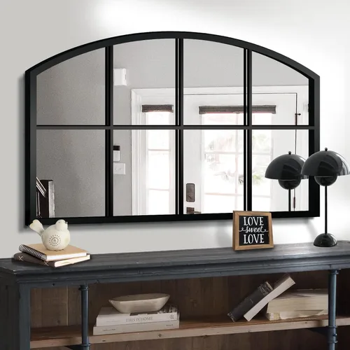 Vista 10 de WAMIRRO Espejo alto para ventana, espejo de pared arqueado de granja, espejos de longitud completa para chimenea, entrada, pasillo, sala de estar