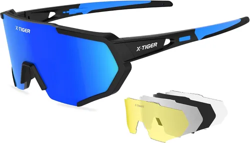 Vista 12 de X-TIGER Polarized Sports Sunglasses with 5 Interchangeable Lenses