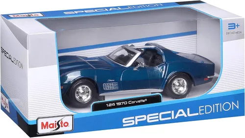 Vista 10 de Maisto 1/24 Edición Especial 1970 Chevrolet Corvette - Azul