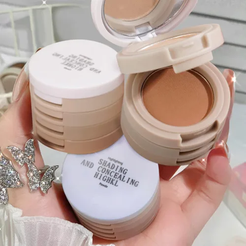 Vista 6 de HOSAILY Paleta de sombra de ojos mate 4 en 1, sombra de ojos marrón topo neutro para mujeres mayores, maquillaje de sombra de ojos en polvo