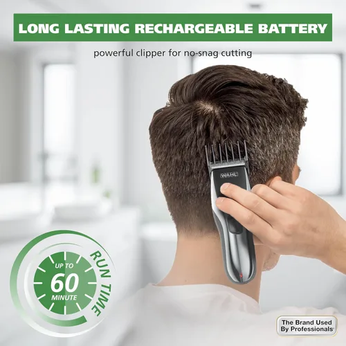 Vista 5 de Wahl Clipper - Kit recargable con cable/inalámbrico para cortar y recortar el pelo para cabezas, barbas más largas y aseo corporal completo