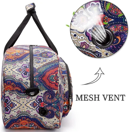 Vista 5 de AROME Bolsa para esterilla de yoga para mujeres y hombres, bolsa de yoga grande de lona para 1/4 pulgadas, 1/3 pulgadas, 2/5 pulgadas, 1/2 pulgadas