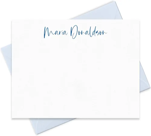 Vista 11 de Juego de tarjetas y sobres personalizados con nombre en letra cursiva para mujeres, personalizado con nombre en letra cursiva, elija