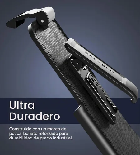 Vista 3 de Encased Titan - Funda impermeable para iPhone 15 Pro con clip para cinturón (compatible con MagSafe), funda protectora de cuerpo completo con funda