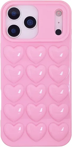 Vista 13 de Funda para iPhone 11 para mujer, funda de gel Kawaii 3D Pop Bubble Heart Kawaii, linda funda para iPhone 11 de 6.1 pulgadas, color negro