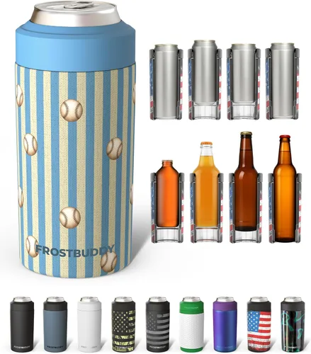 Vista 35 de Frost Buddy - Enfriador universal de latas, aislante de latas de acero Se adapta a latas delgadas de 12 onzas, 16 onzas, niños altos
