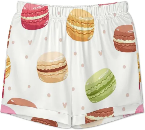 Vista 4 de Macaroon Pattern Women's Pajamas Sets Sleepwear Button Down Sets