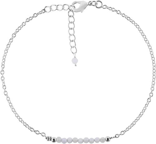 Vista 71 de YANARA Pulsera de tobillo para mujer, piedra de nacimiento natural, cuentas de piedras preciosas, tobillera delicada hecha a mano de 9 pulgadas +