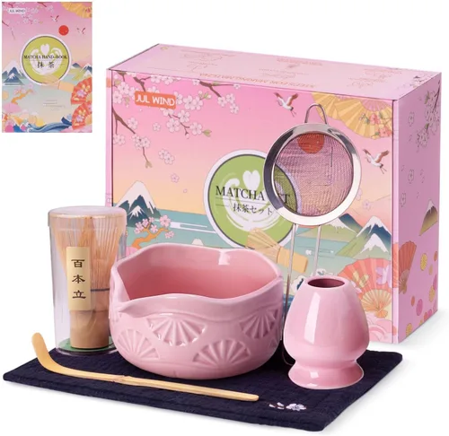 Vista 10 de Juego de batidor de bambú Matcha con 2 paquetes de batidor de bambú natural 100% Matcha, colador, cuchara para té y cuchara de té, Chasen