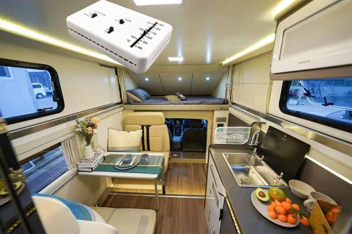 Vista 3 de Termostato para RV (solo enfriamiento/calefacción del horno) Controlador analógico de 6 cables para sistema de calefacción y enfriamiento