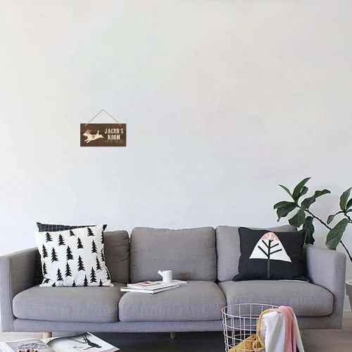 Vista 4 de Letreros personalizados de perro para decoración de pared del hogar, letrero personalizado con nombre para niños, niñas, habitación de niños