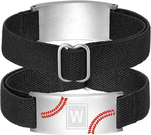 Vista 41 de Regalos de béisbol para niños y hombres, entrenador, equipo, niños, jugador, inicial, con letra A-Z, pulseras de béisbol, regalos de fiesta