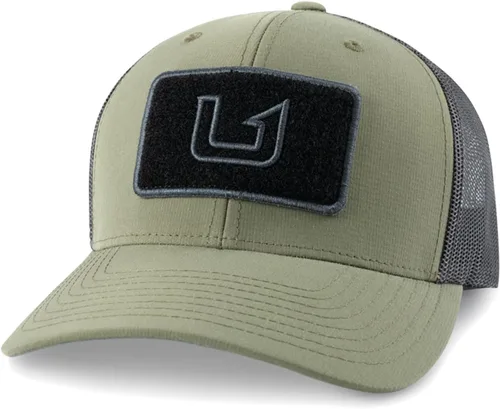 Vista 64 de HUK - Gorra de camionero de malla para hombre con cierre a presión Gorra de pesca antirreflectante