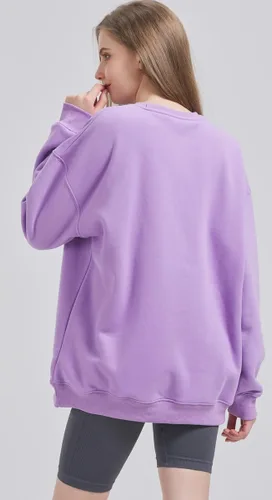 Vista 2 de onlylan Cloud Oversized Sweatshirt For Women Crewneck Pullover 2024 Fall Fashion Clothes Crew Neck Hoodies Sweaters