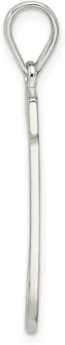 Vista 2 de Colgante de plata de ley con inicial de letra J de 1378in estilo QC2766J Metal no conocido