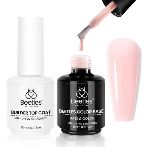 Vista 18 de Beetles - Juego de capa superior y base de gel que no se limpia para esmalte de uñas de gel 2pcs 0.5 fl oz Super Brillante y Larga Duración Soak