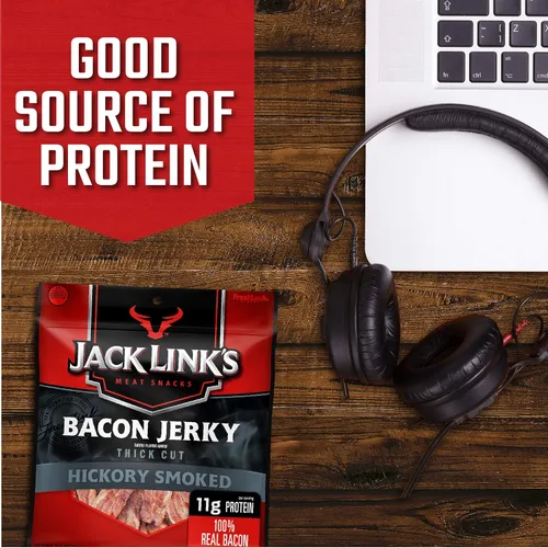 Vista 6 de Jack Link's Paquete de carne seca de res y tocino – Snacks de carne listos para comer llenos de proteínas