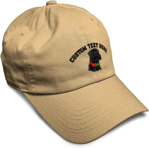 Vista 17 de Gorra de béisbol suave negra con cabeza de laboratorio bordada para perros, sarga de laboratorio negra, de algodón, con mosca de dragón, sombreros