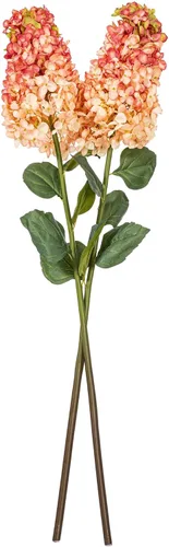 Vista 3 de Vickerman Espray de hortensias de cono artificial de salmón de 35.5 pulgadas, 2 por bolsa.