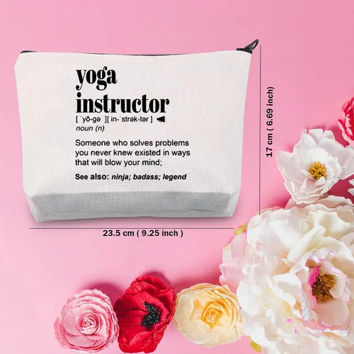 Vista 14 de TSOTMO Instructor de yoga Bolsa de maquillaje Bolsa de maquillaje Profesor de yoga Regalo de agradecimiento Instructor de yoga Regalo