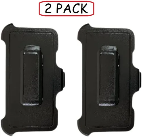 Vista 4 de Paquete de 2 fundas de repuesto con clip para cinturón compatible con OtterBox Defender Series para Apple iPhone XR (6.1 pulgadas) solamente