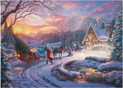 Vista 2 de Ceaco - Thomas Kinkade Disney - Cenicienta - Rompecabezas de 1000 piezas