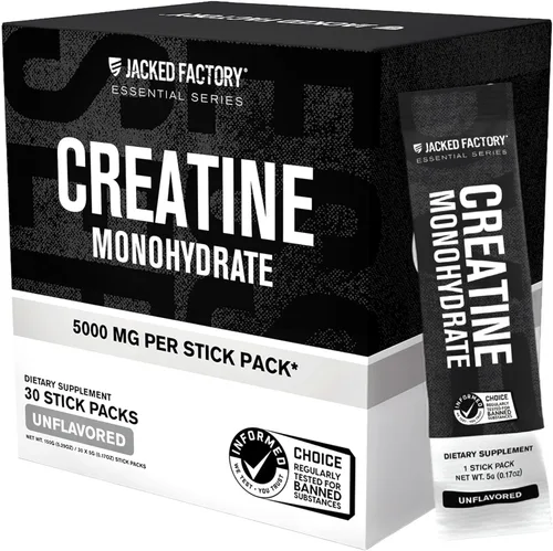 Vista 15 de Jacked Factory Monohidrato de creatina en polvo de 15 oz – Suplemento diario de creatina de 0.18 oz para hombres y mujeres, apto para veganos