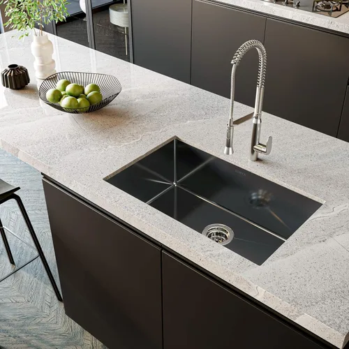 Vista 15 de TORVA Fregadero de Montaje Bajo para Cocina de 13 x 15 Pulgadas, Fregadero de Barra de Acero Inoxidable 304 Premium - Cuenca Profunda de 8 Pulgadas