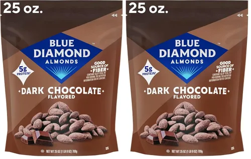 Vista 13 de Blue Diamond Almonds Nueces con sabor a chocolate oscuro, 25 onzas, paquete de 1