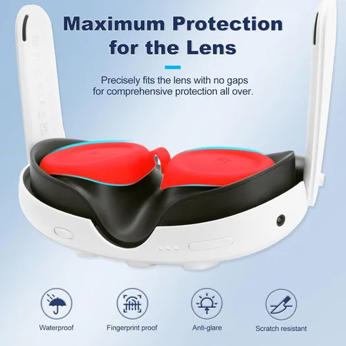 Vista 5 de VR Touch Controller Grip Cover for Meta Quest 3 Accessories, Silicone Headset Cover, Face Cover, Protective Lens Cover, Anti-Throw Accessories Set