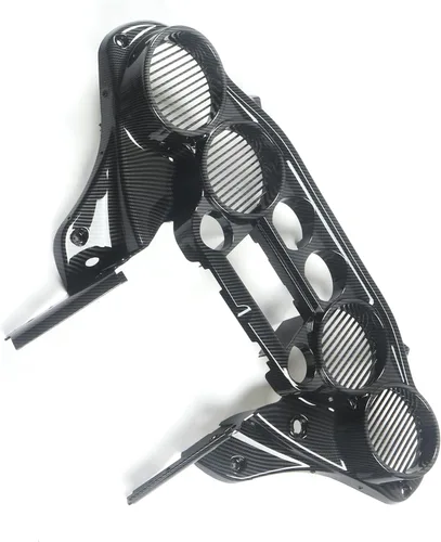 Vista 5 de Carenado interior con efecto de carbono con 4 cápsulas de altavoz de 6.5 pulgadas, carenado de murciélago doble DIN para Harley Touring 2014-2023