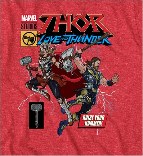 Vista 3 de Marvel Camiseta Thor para niños, camiseta Love and Thunder Thor