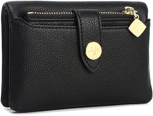Vista 3 de AOXONEL Billeteras plegables para mujer, carteras pequeñas RFID para mujer, carteras compactas de cuero para mujer, con tarjetero extraíble