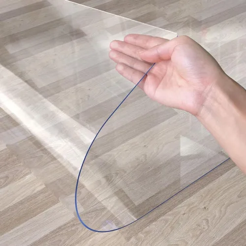 Vista 4 de OXIGG Protector transparente para mesa, 24 x 36 pulgadas, 0.059 in de grosor, protector de mesa rectangular para comedor, mesita de noche, encimera