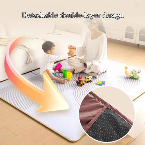 Vista 2 de JKGHK - Tapete calefactable eléctrico de grafeno, alfombra de cuero para interiores con temporizador, almohadilla térmica eléctrica para decoración